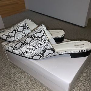 NEW snakeskin mules
